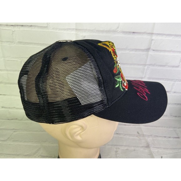 Cliff Raven Artwear Tiger Ed Hardy Tattoo Embroidered Mesh Back Snapback Hat Cap - Picture 6 of 9